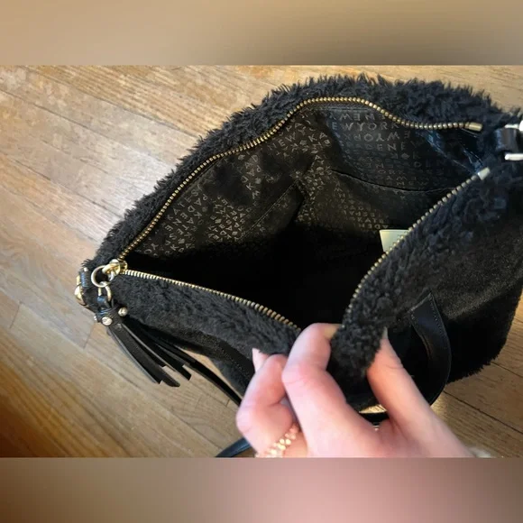 Kate spade faux fur bag in black - Picture 7 of 14